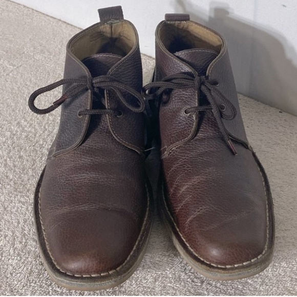 Ikon Brown Pebbled Leather High Top Chukka Style Boots 9 - Picture 12 of 12